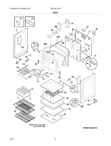 05 - Body parts for Frigidaire Range FGEF3041KFH / from AppliancePartsPros.com