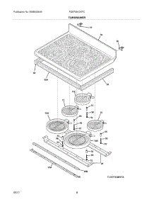 07 - Top / Drawer parts for Frigidaire Range FGEF304DKFC / from AppliancePartsPros.com