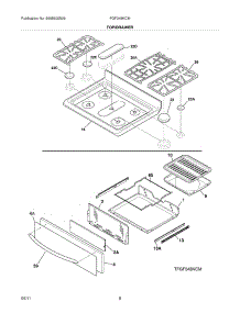09 - Top / Drawer parts for Frigidaire Range FGF348KCM / from AppliancePartsPros.com
