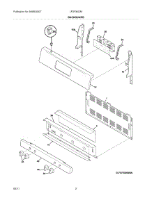 03 - Backguard parts for Frigidaire Range LFGF3020MBA / from AppliancePartsPros.com