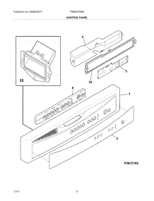 03 - Control Panel parts for Frigidaire Dishwasher FDB520RHB3 / from AppliancePartsPros.com