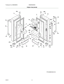 05 - Fresh Food Doors parts for Electrolux Refrigerator EW28BS85KS3 / from AppliancePartsPros.com