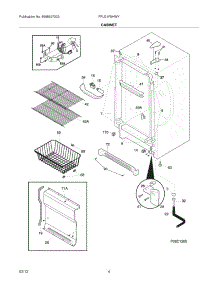 05 - Cabinet parts for Frigidaire Freezer FFU21F5HWY / from AppliancePartsPros.com