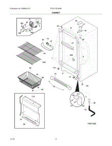 05 - Cabinet parts for Frigidaire Freezer FFU21F5HWW / from AppliancePartsPros.com
