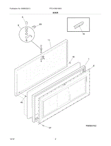 03 - Door parts for Frigidaire Freezer FFCH15M1NW3 / from AppliancePartsPros.com