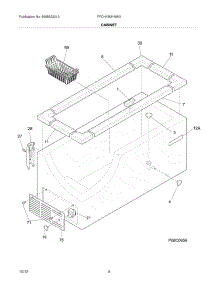 05 - Cabinet parts for Frigidaire Freezer FFCH15M1NW3 / from AppliancePartsPros.com
