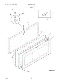 03 - Door parts for Frigidaire Freezer FFCH15M1NW2 / from AppliancePartsPros.com