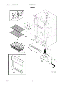 05 - Cabinet parts for Frigidaire Freezer FFU21F5HWV / from AppliancePartsPros.com