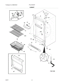 05 - Cabinet parts for Frigidaire Freezer FFU21F5HWT / from AppliancePartsPros.com
