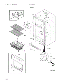 05 - Cabinet parts for Frigidaire Freezer FFU21F5HWU / from AppliancePartsPros.com
