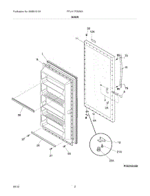 03 - Door parts for Frigidaire Freezer FFUH17F2NWA / from AppliancePartsPros.com