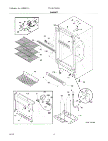 05 - Cabinet parts for Frigidaire Freezer FFUH21F2NWA / from AppliancePartsPros.com
