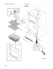05 - Cabinet parts for Frigidaire Freezer LFFU14F5HWP / from AppliancePartsPros.com