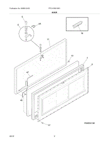03 - Door parts for Frigidaire Freezer FFCH15M1NW1 / from AppliancePartsPros.com