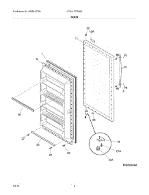 03 - Door parts for Frigidaire Freezer LFUH17F2NW0 / from AppliancePartsPros.com