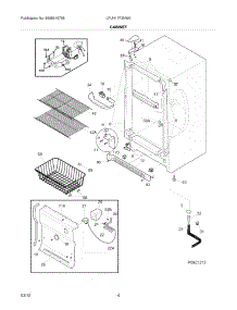 05 - Cabinet parts for Frigidaire Freezer LFUH17F2NW0 / from AppliancePartsPros.com