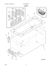 05 - Cabinet parts for Frigidaire Freezer FGCH25M8LW1 / from AppliancePartsPros.com