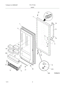 03 - Door parts for Frigidaire Freezer FFH17F7HWJ / from AppliancePartsPros.com