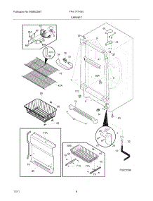 05 - Cabinet parts for Frigidaire Freezer FFH17F7HWJ / from AppliancePartsPros.com