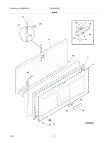 03 - Door parts for Frigidaire Freezer FFN15M5HWE / from AppliancePartsPros.com