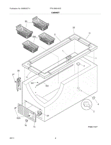 05 - Cabinet parts for Frigidaire Freezer FFN15M5HWD / from AppliancePartsPros.com