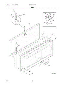 03 - Door parts for Frigidaire Freezer GLFC1526FW8 / from AppliancePartsPros.com