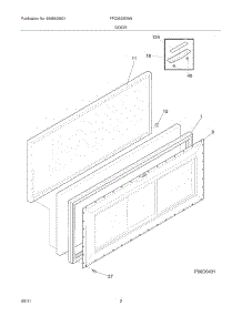 03 - Door parts for Frigidaire Freezer FFC0923DW9 / from AppliancePartsPros.com