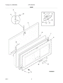 03 - Door parts for Frigidaire Freezer LFFN15M5HWC / from AppliancePartsPros.com