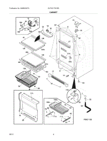 05 - Cabinet parts for Frigidaire Freezer GLFH21F8HBG / from AppliancePartsPros.com