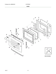 07 - Door parts for Electrolux Oven EI27EW35KB2 / from AppliancePartsPros.com