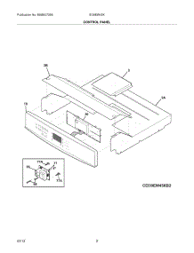 03 - Control Panel parts for Electrolux Oven EI30EW45KW3 / from AppliancePartsPros.com