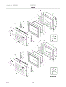 09 - Doors parts for Electrolux Oven EI30EW45KB3 / from AppliancePartsPros.com