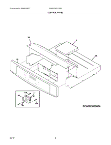 03 - Control Panel parts for Electrolux Oven EW30EW5CGS8 / from AppliancePartsPros.com