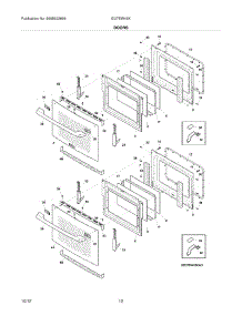 09 - Doors parts for Electrolux Oven EI27EW45KW3 / from AppliancePartsPros.com