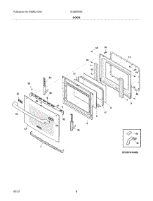 07 - Door parts for Electrolux Oven EI30EW35KW2 / from AppliancePartsPros.com