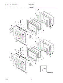 09 - Doors parts for Electrolux Oven EI27EW45JS4 / from AppliancePartsPros.com