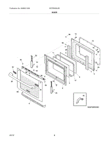 07 - Door parts for Electrolux Oven EI27EW35JS3 / from AppliancePartsPros.com