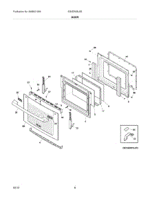 07 - Door parts for Electrolux Oven EI30EW35JS3 / from AppliancePartsPros.com