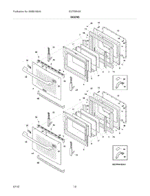 09 - Doors parts for Electrolux Oven EI27EW45KW2 / from AppliancePartsPros.com