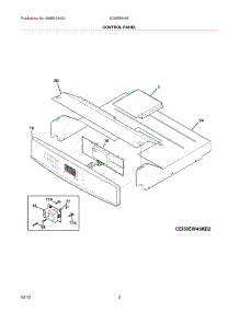 03 - Control Panel parts for Electrolux Oven EI30EW45KW2 / from AppliancePartsPros.com