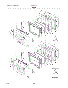 09 - Doors parts for Electrolux Oven EI30EW45KW2 / from AppliancePartsPros.com