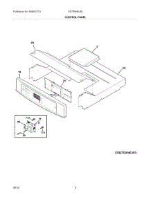 03 - Control Panel parts for Electrolux Oven EI27EW45JS3 / from AppliancePartsPros.com