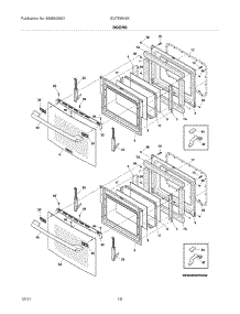 09 - Doors parts for Electrolux Oven EI27EW45KB1 / from AppliancePartsPros.com