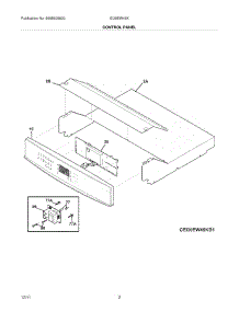03 - Control Panel parts for Electrolux Oven EI30EW45KW1 / from AppliancePartsPros.com