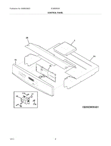 03 - Control Panel parts for Electrolux Oven EI30EW35KW1 / from AppliancePartsPros.com
