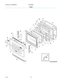 07 - Door parts for Electrolux Oven EI27EW35KB1 / from AppliancePartsPros.com