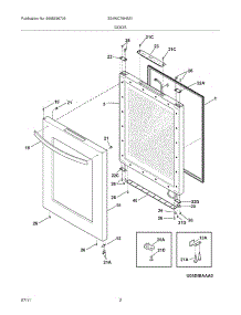03 - Door parts for Electrolux Wine Cooler E24WC75HSS1 / from AppliancePartsPros.com