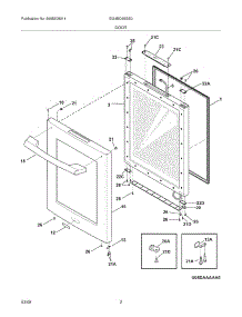 03 - Door parts for Electrolux Refrigerator EI24BC65GS0 / from AppliancePartsPros.com