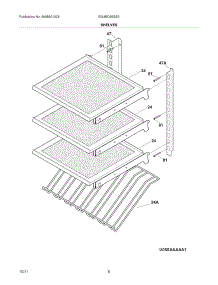07 - Shelves parts for Electrolux Refrigerator EI24BC65GS2 / from AppliancePartsPros.com
