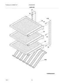 07 - Shelves parts for Electrolux Refrigerator EI24BC65GS1 / from AppliancePartsPros.com